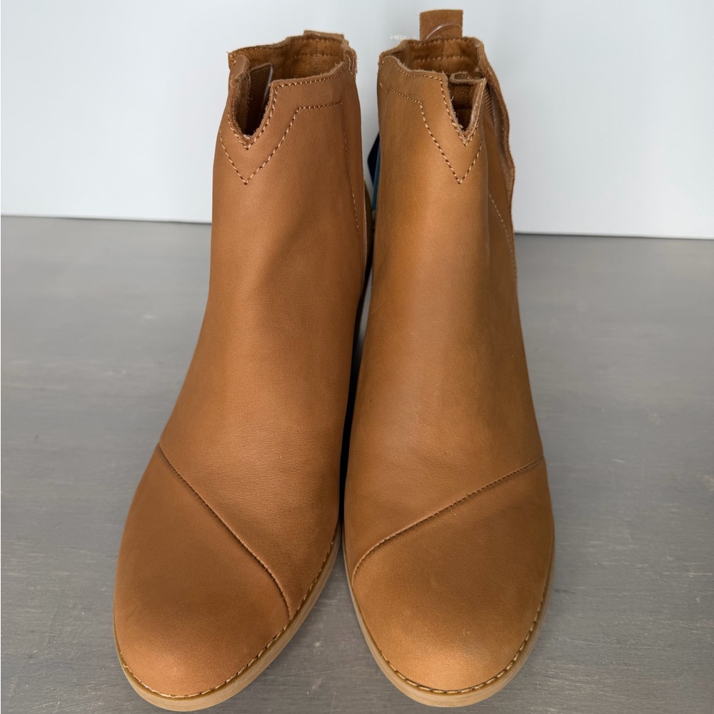 TOMS Kelsey Boots Womens Size 9 Tan Brown  Suede Wedge Ankle Booties NWT - Picture 4 of 11